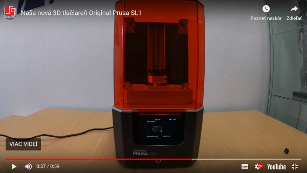 Na&scaron;a nov&aacute; &scaron;pičkov&aacute; posila na gympli - 3D tlačiareň Original Prusa SL1